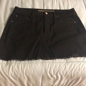 Black Denim Skirt